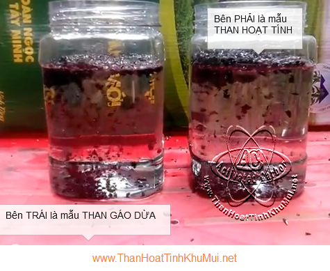 Than hoạt tính có hiện tượng sủi bọt khi cho vào nước, than thường thì không có hiện tượng đó Than hoạt tính có hiện tượng sủi bọt khi cho vào nước, than thường thì không có hiện tượng đó