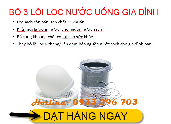 Bộ lõi lọc nước uống gia đình Bộ lõi lọc nước uống gia đình