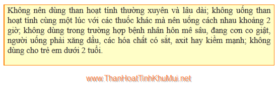 Lưu ý khi sử dụng thuốc than hoạt tính Lưu ý khi sử dụng thuốc than hoạt tính