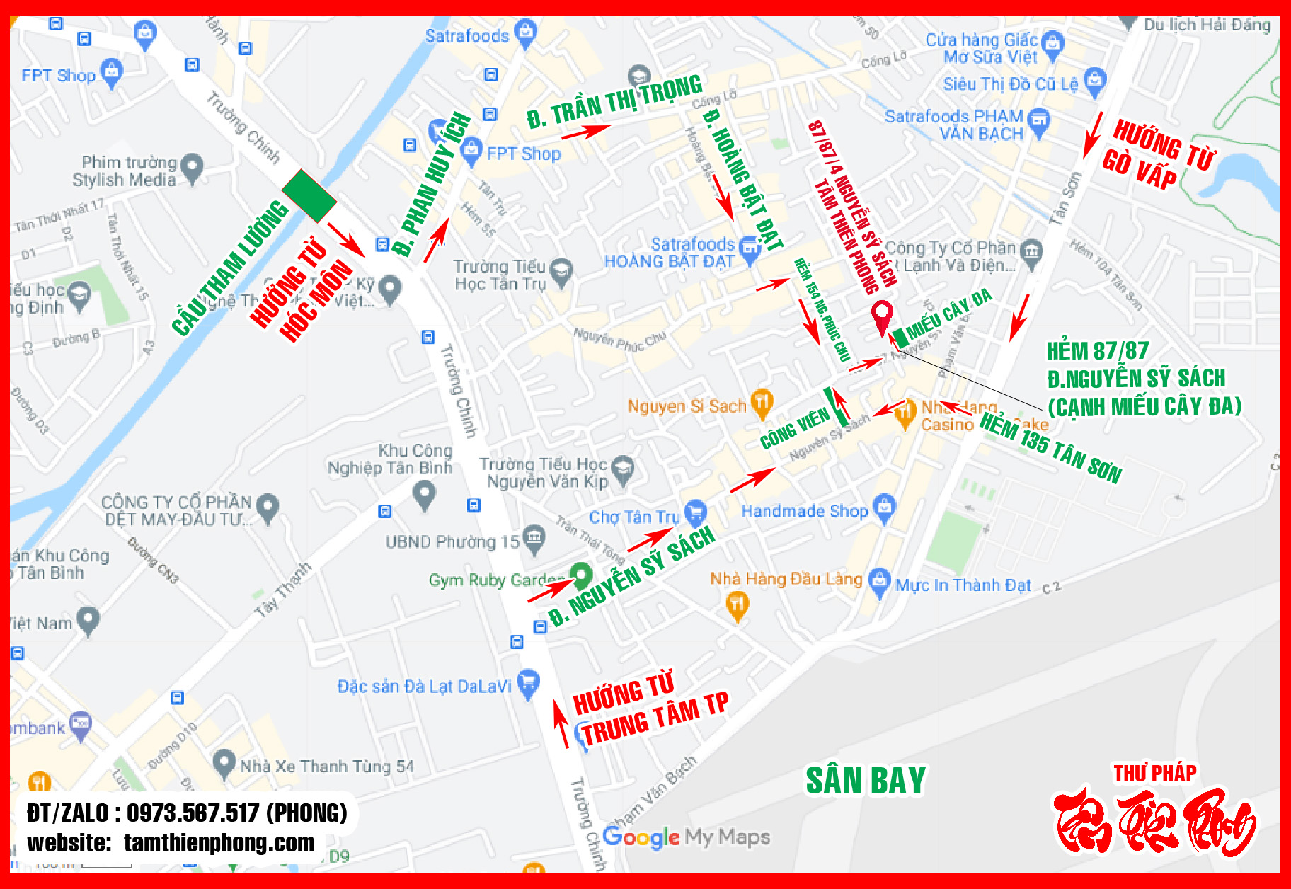 Bản đồ đến Lớp Dạy Viết Thư Pháp TpHCM Bản đồ đến Lớp Dạy Viết Thư Pháp TpHCM