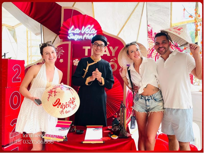 Quà tặng Nón lá viết thư pháp Quà tặng Nón lá viết thư pháp