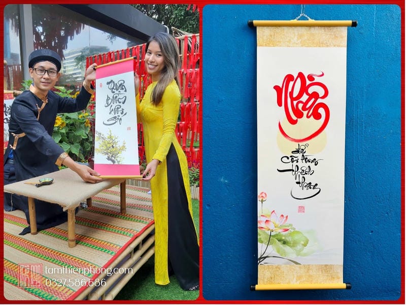 Liễn giấy viết thư pháp 27x79cm cho dịch vụ ông đồ tặng chữ Liễn giấy viết thư pháp 27x79cm cho dịch vụ ông đồ tặng chữ