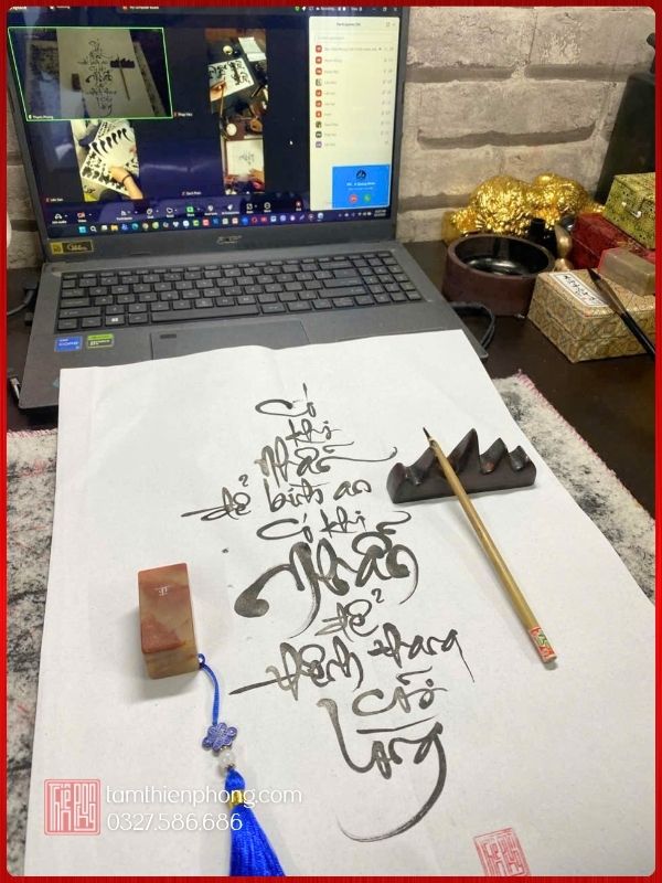 Bài tập thực hành phần bố cục Tiểu tự cho học viên Lớp thư pháp online qua Zoom Bài tập thực hành phần bố cục Tiểu tự cho học viên Lớp thư pháp online qua Zoom