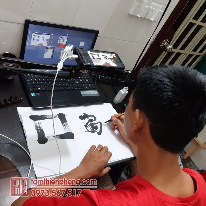 Học viết thư pháp online qua Zoom Học viết thư pháp online qua Zoom