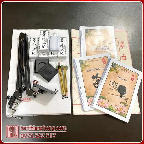 Bộ Dụng Cụ Học Viết Thư Pháp Online (Bộ Đầy Đủ)