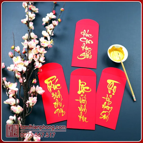 10 Bao Lì Xì Thư Pháp Tết Ất Tỵ 2025 - Viết Chữ Theo Yêu Cầu