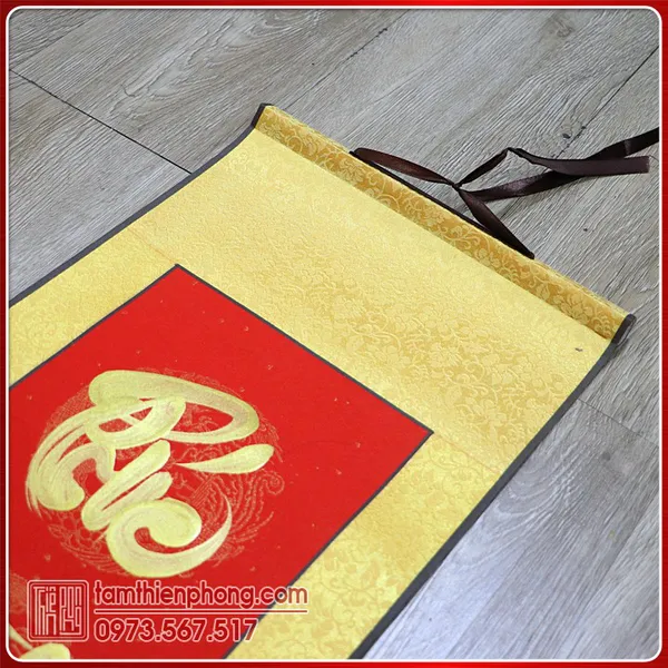 Câu đối Thư pháp Vợ Chồng - 25x 135cm