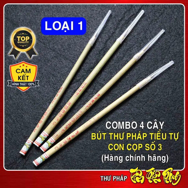 [CHÍNH HÃNG] Combo 04 Bút thư pháp Con cọp số 3 - Loại 1