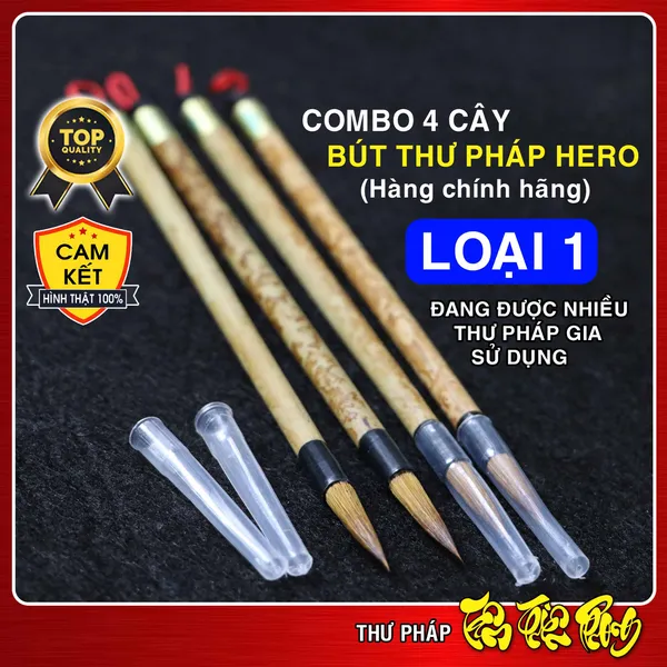 [CHÍNH HÃNG] Combo 04 Bút thư pháp Hero - Loại 1