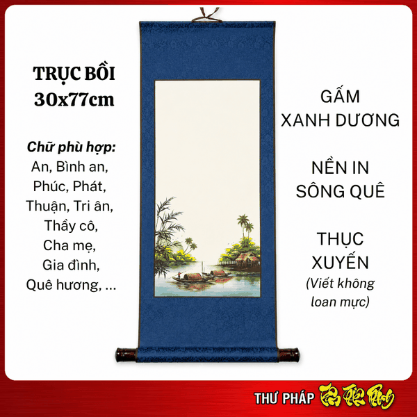 Giấy Viết Thư Pháp TPHCM – Liễn Trục Bồi 30x77cm | Tâm Thiên Phong