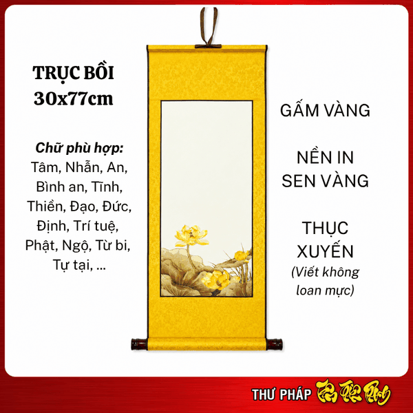 Giấy Viết Thư Pháp TPHCM – Liễn Trục Bồi 30x77cm | Tâm Thiên Phong