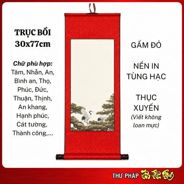 Giấy Viết Thư Pháp TPHCM – Liễn Trục Bồi 30x77cm | Tâm Thiên Phong