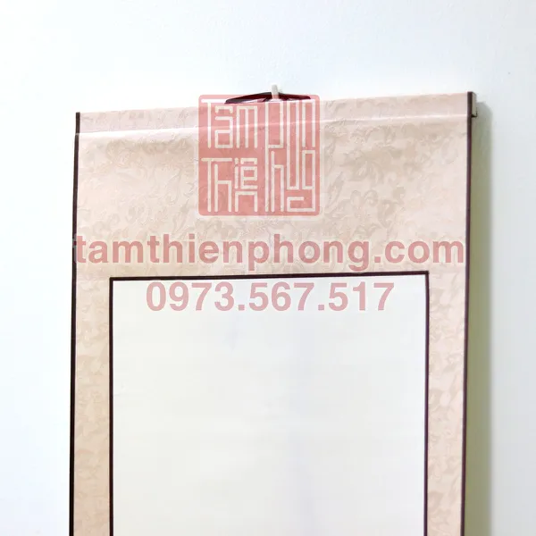 Liễn Lụa In Hình - 30x80cm - Mẫu Hoa Lan (Màu ngẫu nhiên)