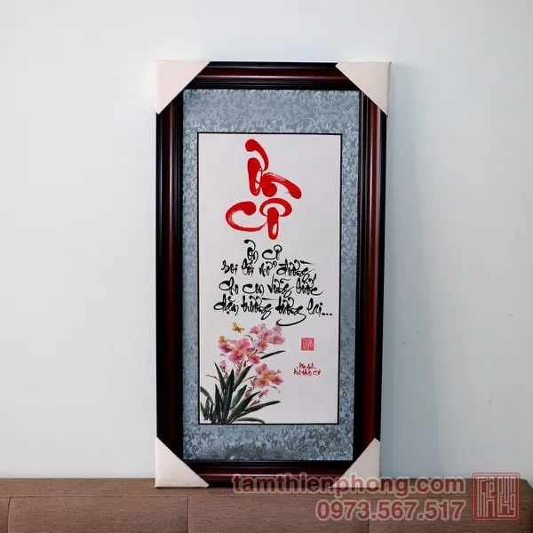 Thư pháp chữ Ơn Cô - 38x72cm