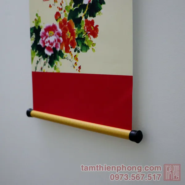 Thư pháp chữ Tri Ân - Liễn giấy 2 đầu đỏ - 27 x 79cm
