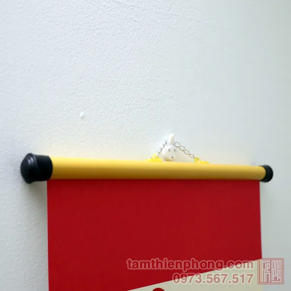 Thư pháp chữ Tri Ân - Liễn giấy 2 đầu đỏ - 27 x 79cm