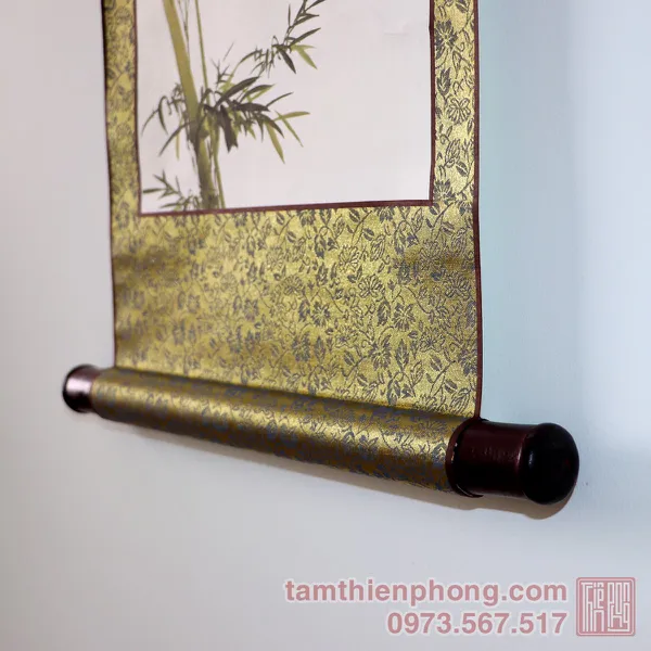 Thư pháp chữ Ân - Liễn bo lụa - 30 x 80cm (Màu ngẫu nhiên)