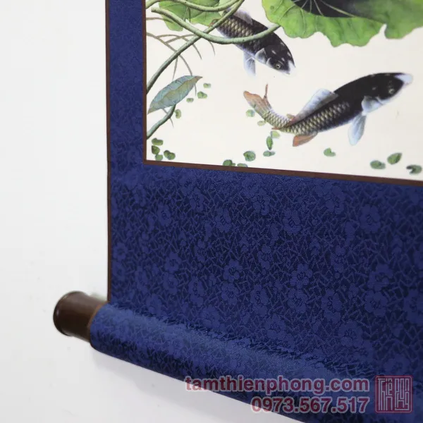 Thư pháp chữ Phật - Liễn bo lụa - 30 x 80cm (Màu ngẫu nhiên)