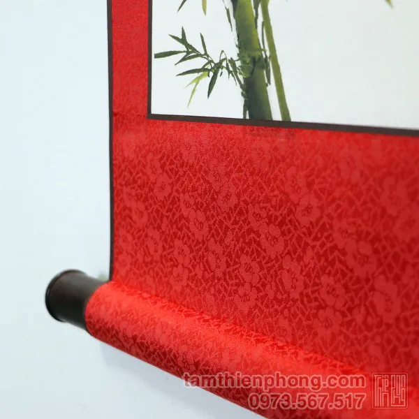 Thư pháp chữ An - Liễn bo lụa - 30 x 80cm (Màu ngẫu nhiên)
