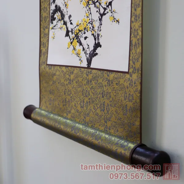 Thư pháp chữ Lộc - Liễn bo lụa - 30 x 80cm (Màu ngẫu nhiên)