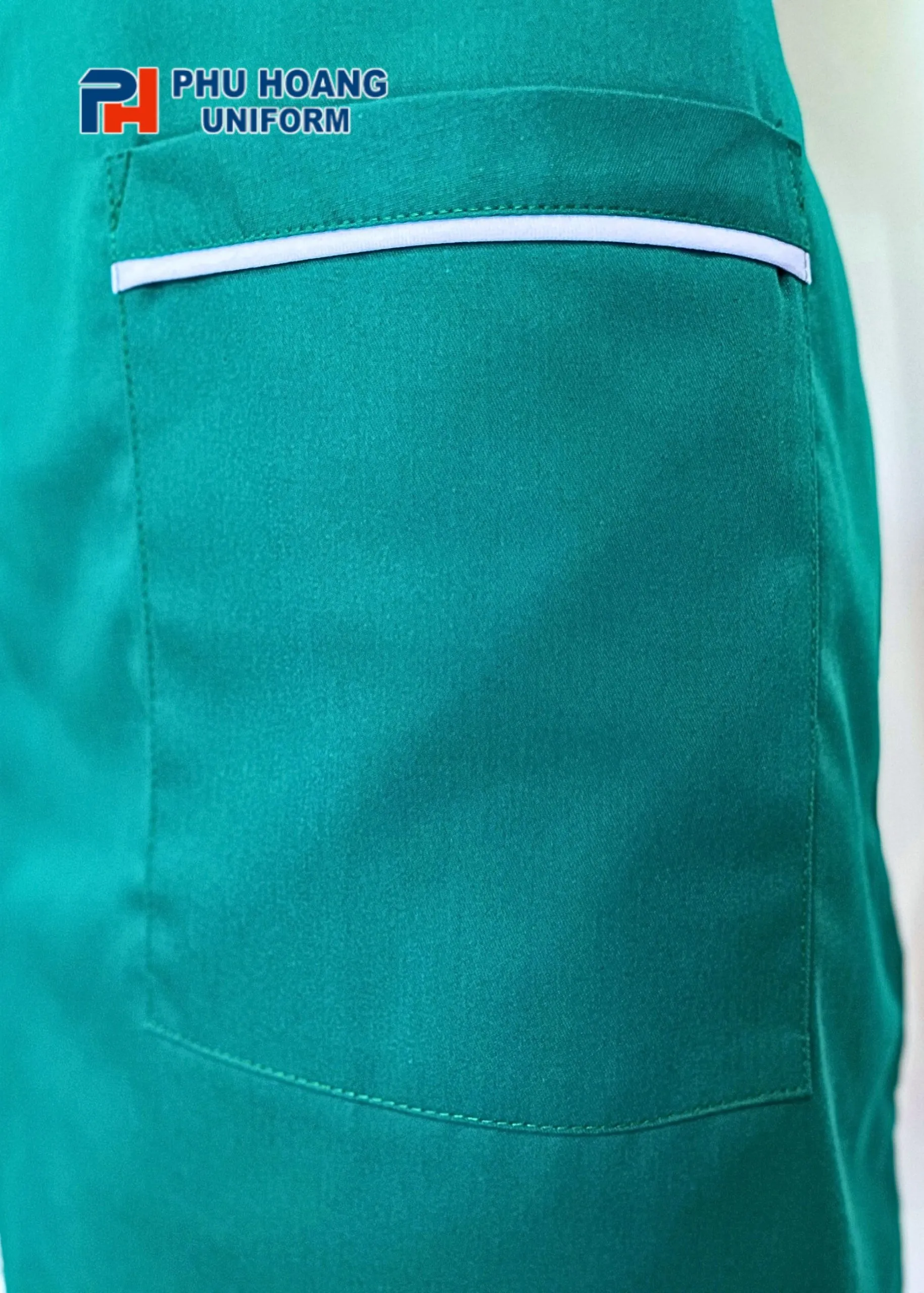 TẠP DỀ MÀU XANH LÁ PHỐI TRẮNG MAY SẴN SA021