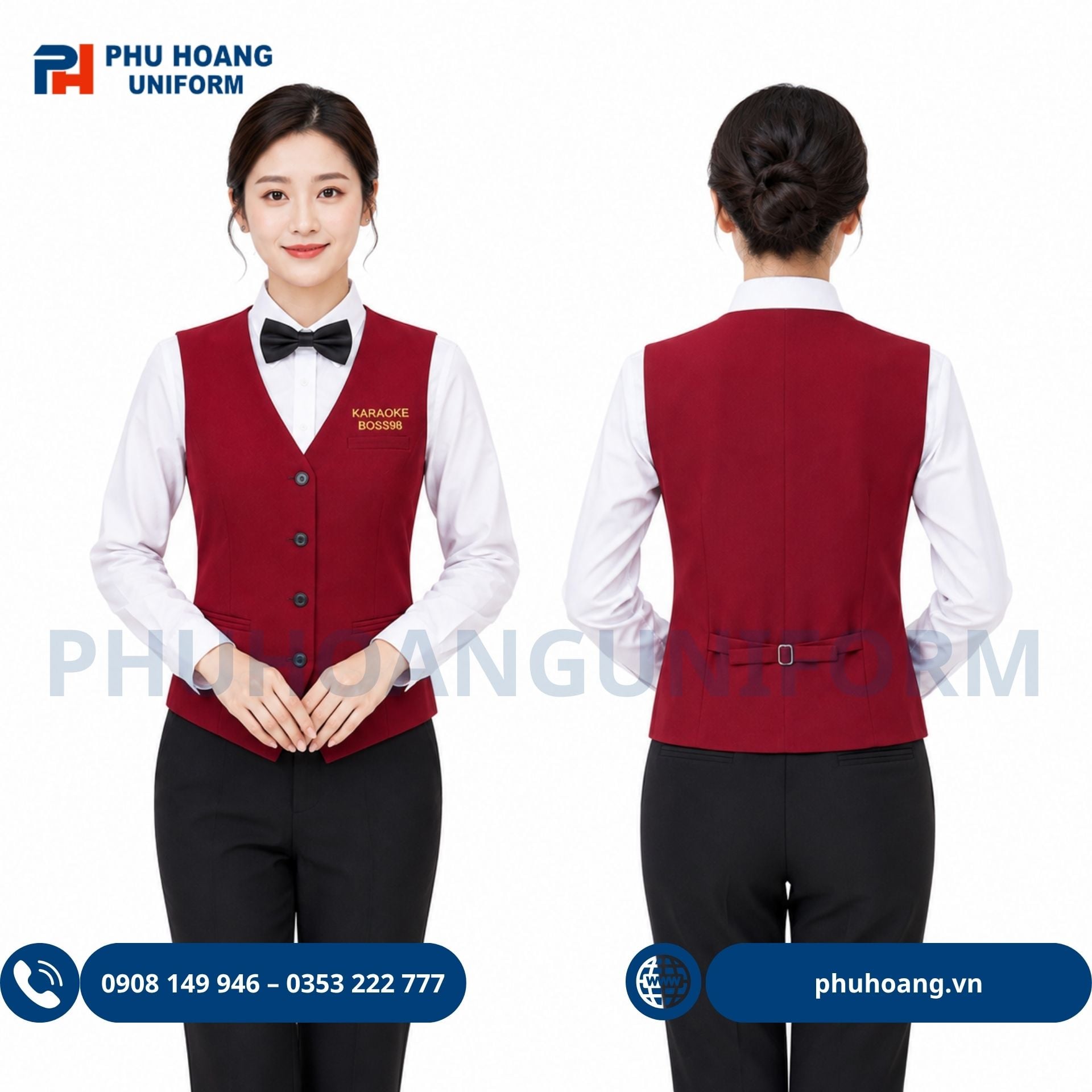 Áo Gile Đỏ Đô Áo Gile Đỏ Đô
