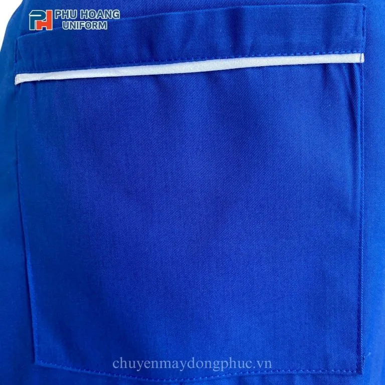 TẠP DỀ MÀU XANH DƯƠNG PHỐI TRẮNG MAY SẴN SA022