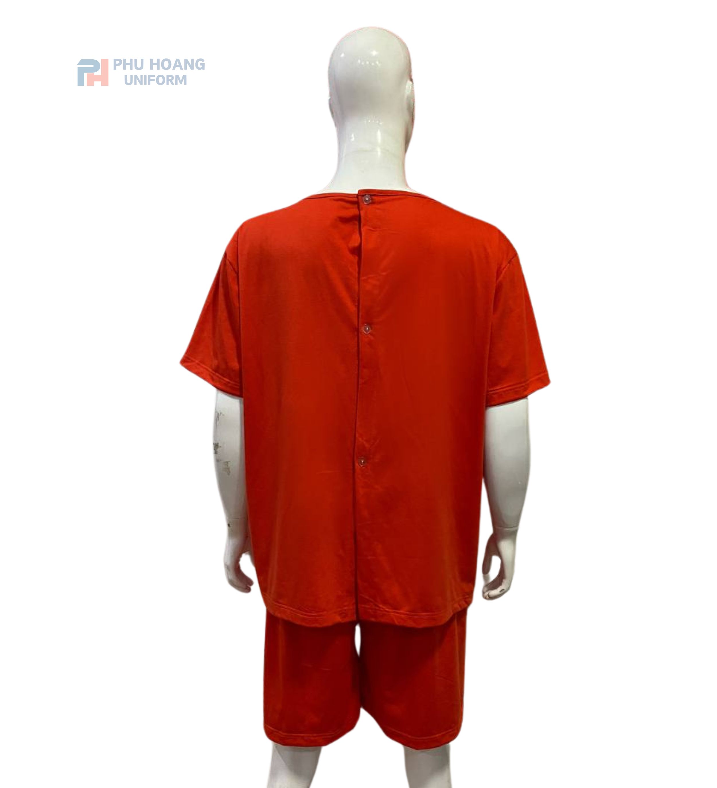 SET QUẦN ÁO SPA NÚT SAU LƯNG MÀU ĐỎ (MAY SẴN) SS0010