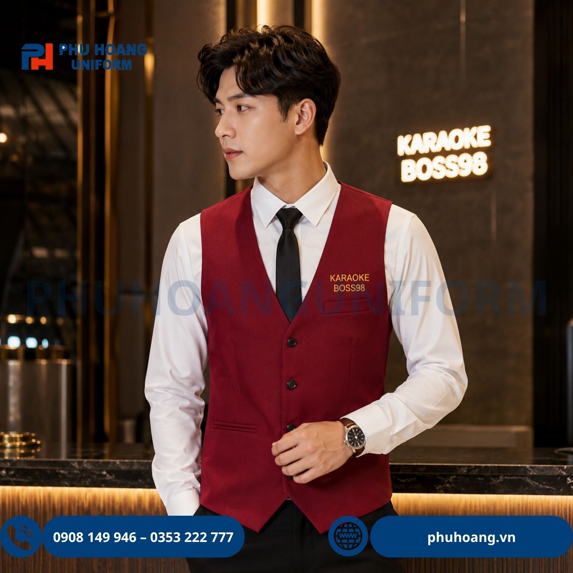 Áo Gile Đỏ Đô Áo Gile Đỏ Đô