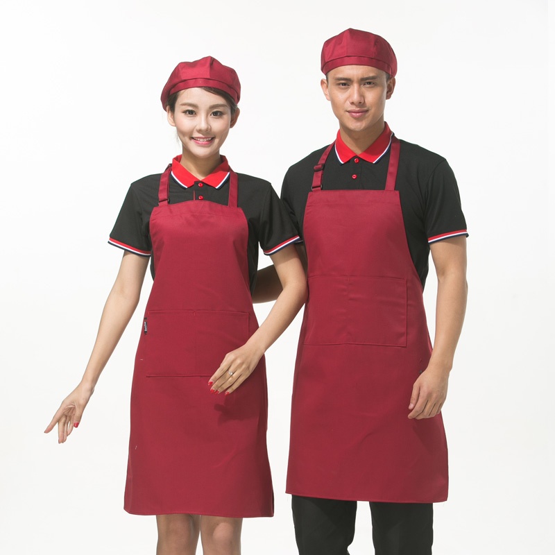 Tạp dề yếm đỏ cao cấp