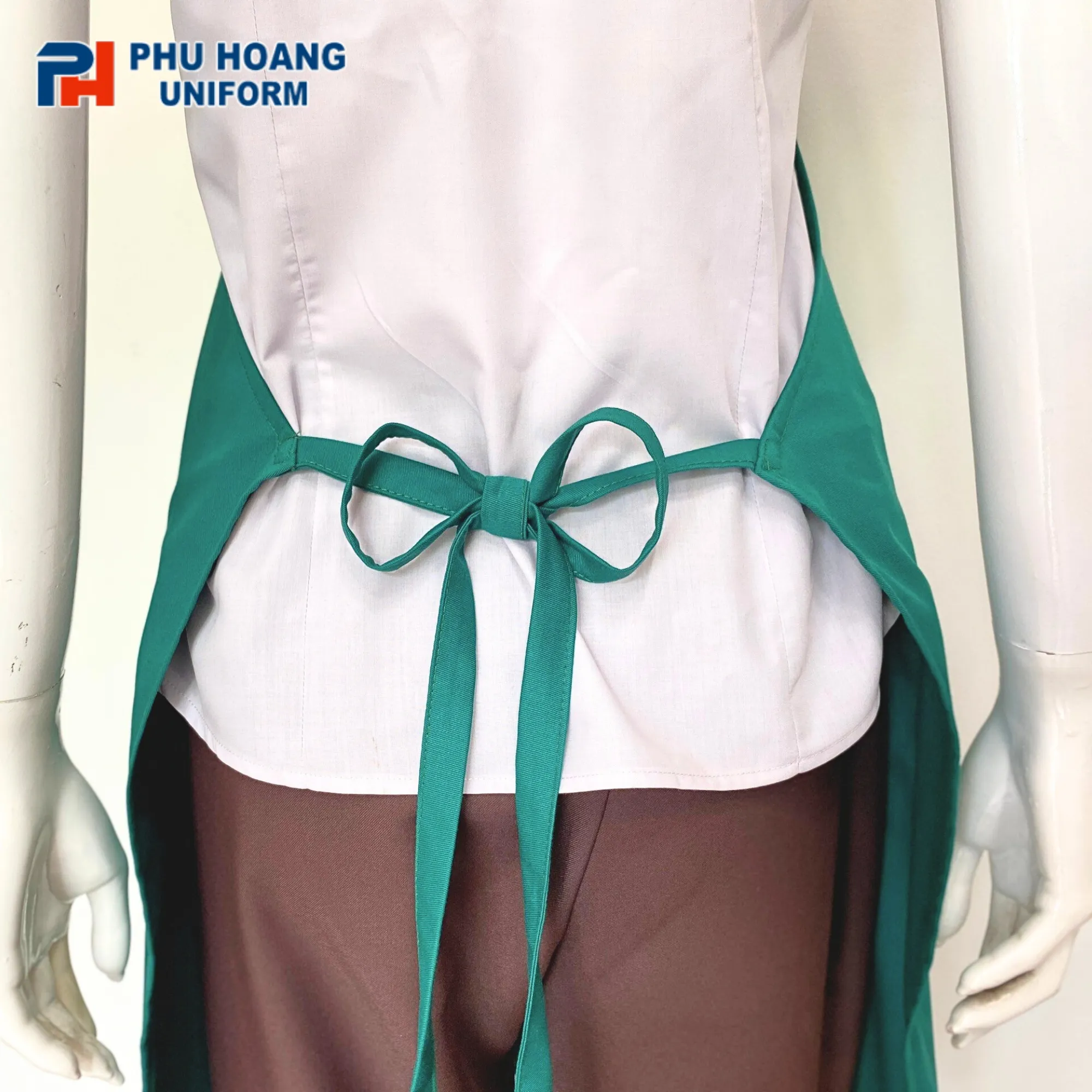 TẠP DỀ MÀU XANH LÁ PHỐI TRẮNG MAY SẴN SA021