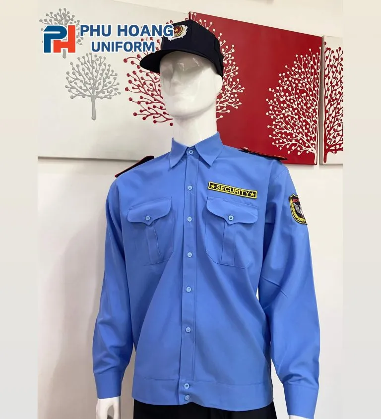 ÁO BẢO VỆ MÀU XANH TAY DÀI MAY SẴN SQ010