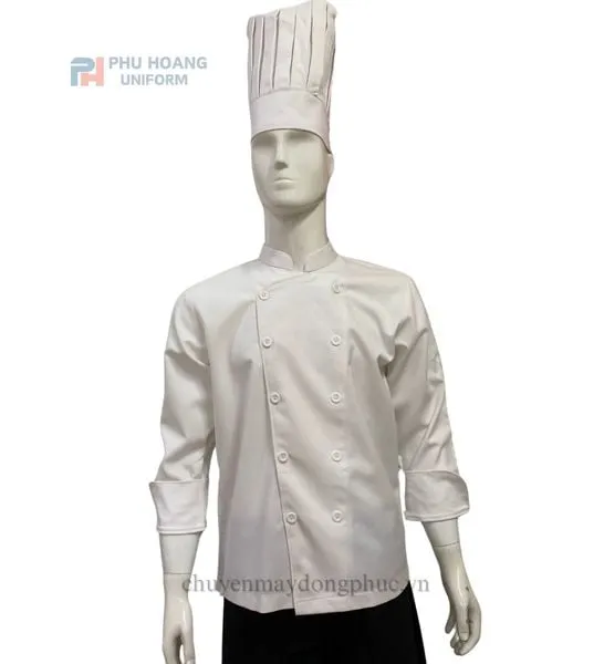 NÓN BẾP TRƯỞNG TRẮNG MAY SẴN SN022