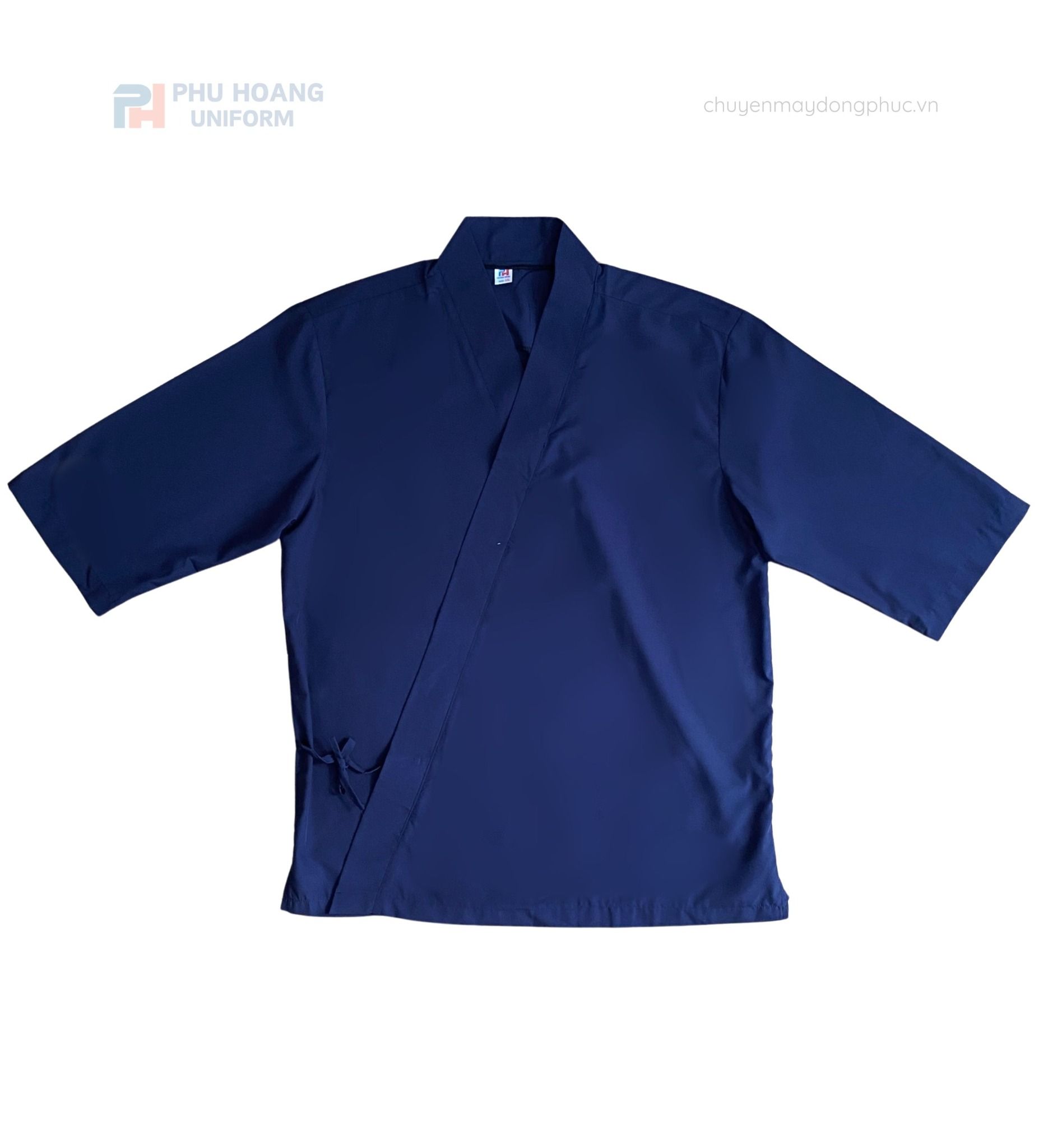 ÁO BẾP NHẬT XANH NAVY MAY SẴN SB013