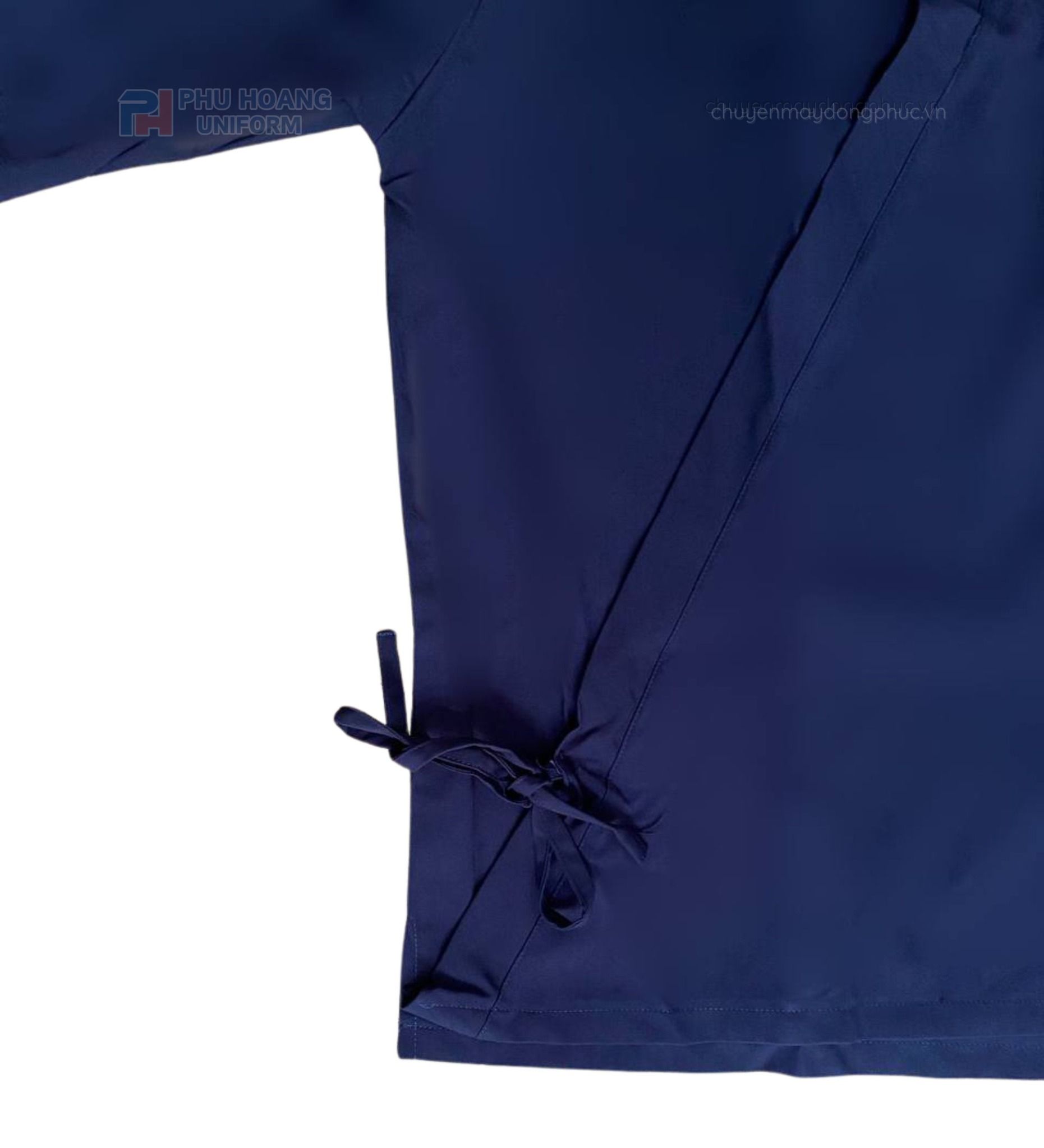 CHI TIẾT ÁO BẾP NHẬT XANH NAVY MAY SẴN SB013