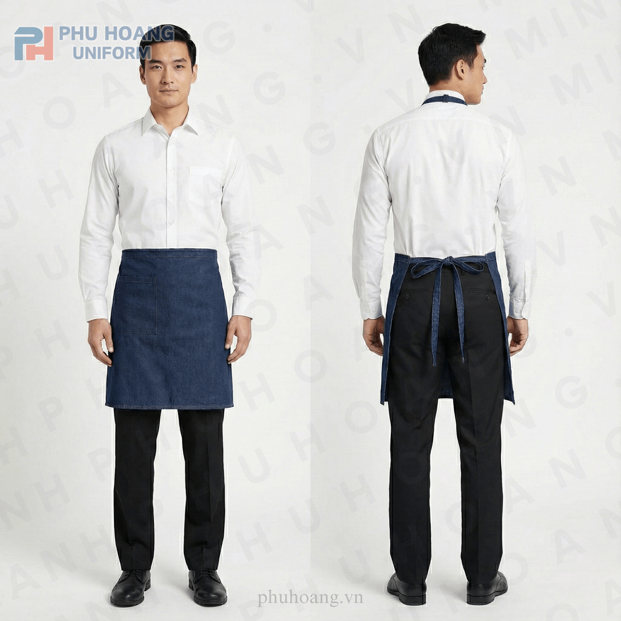 TẠP DỀ CỘT NGANG XANH JEAN SA042