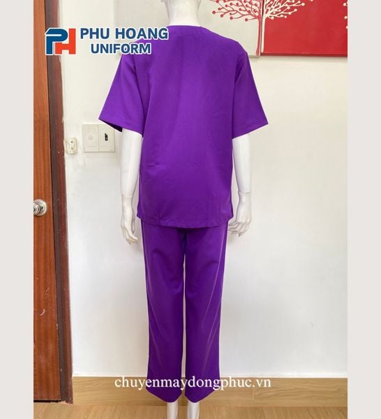 BỘ QUẦN ÁO SCRUBS TÍM ĐẬM (MAY SẴN) – SH002