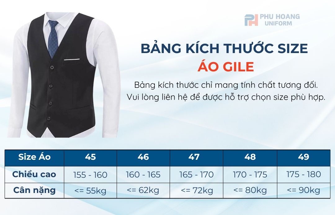 SIZE ÁO GILE UNISEX