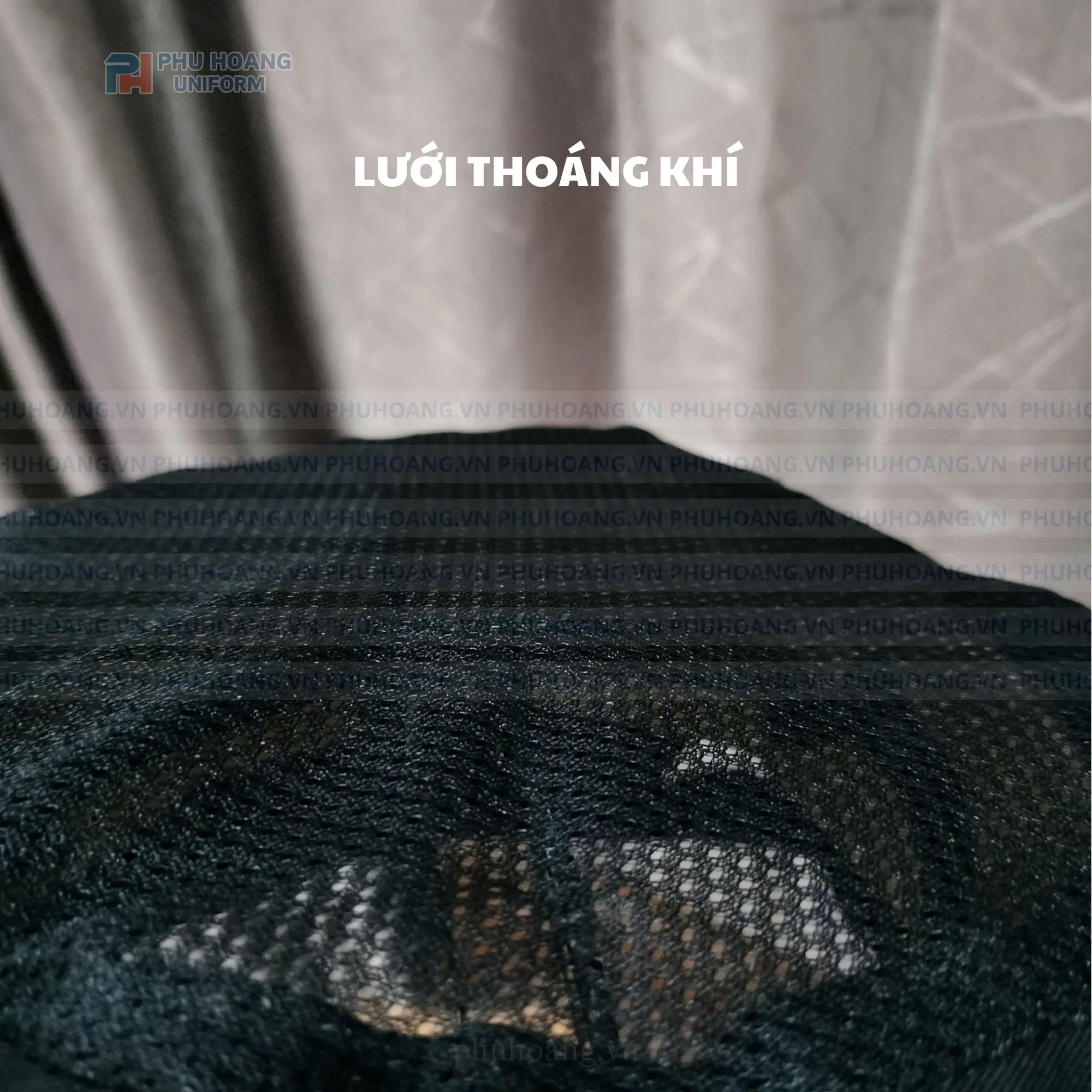 NÓN BẾP ĐEN CHÓP LƯỚI DÁN SAU MAY SẴN SN037