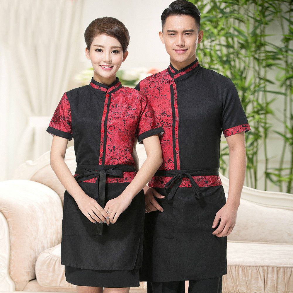Mẫu đồng phục phục vụ nhà hàng tiệc cưới kiểu Á Đông Mẫu đồng phục phục vụ nhà hàng tiệc cưới kiểu Á Đông