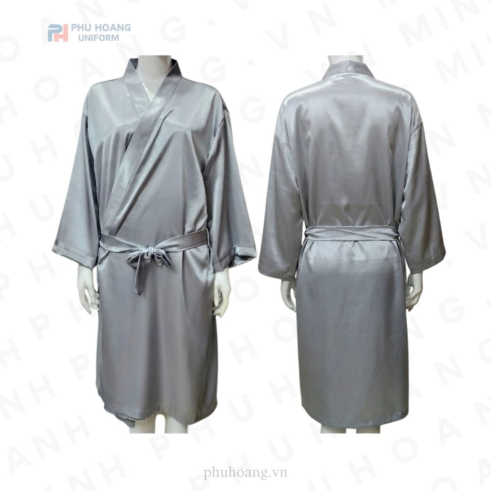 ÁO CHOÀNG SPA MÀU XÁM
