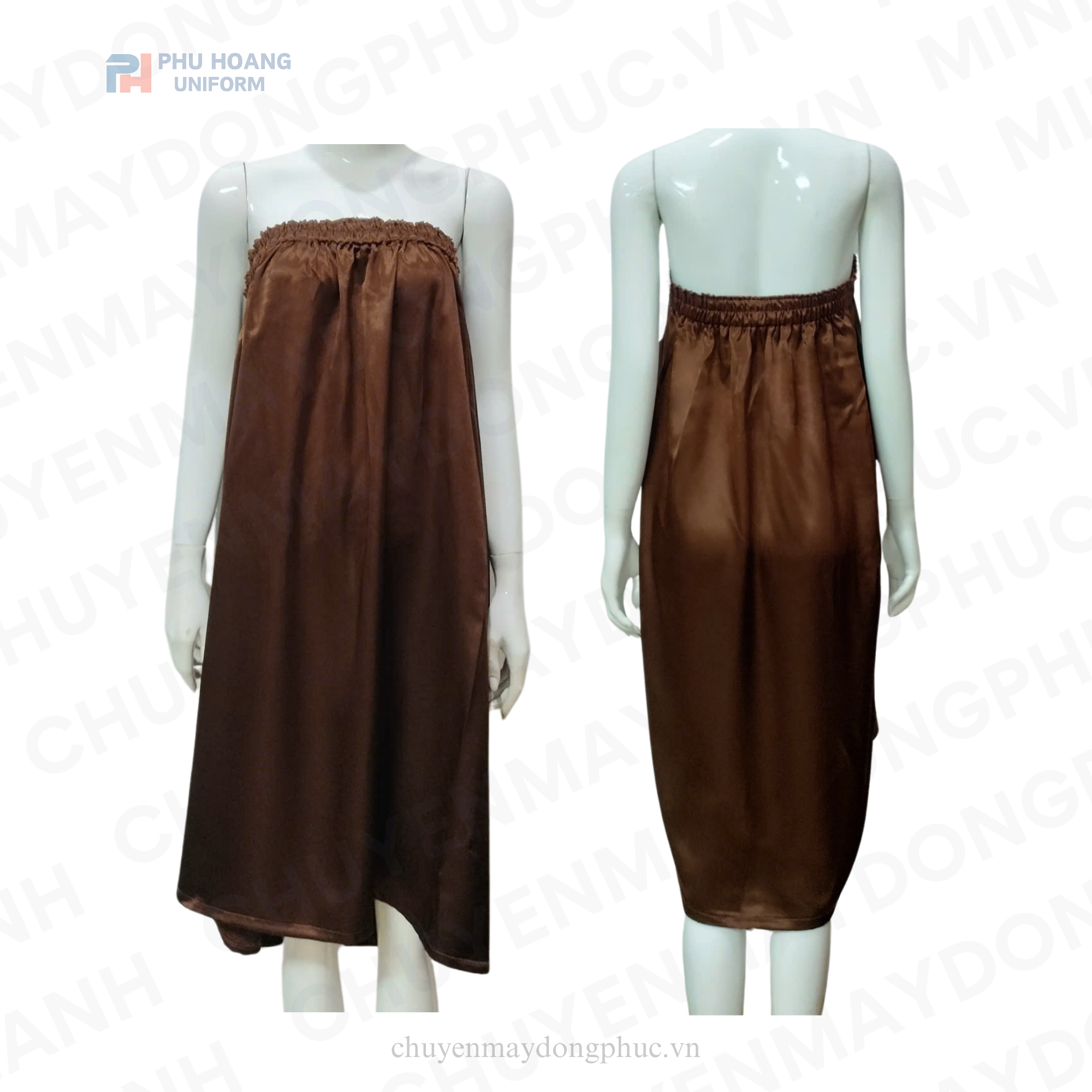 VÁY QUÂY SPA NÂU ĐẬM (MAY SẴN) – SS016