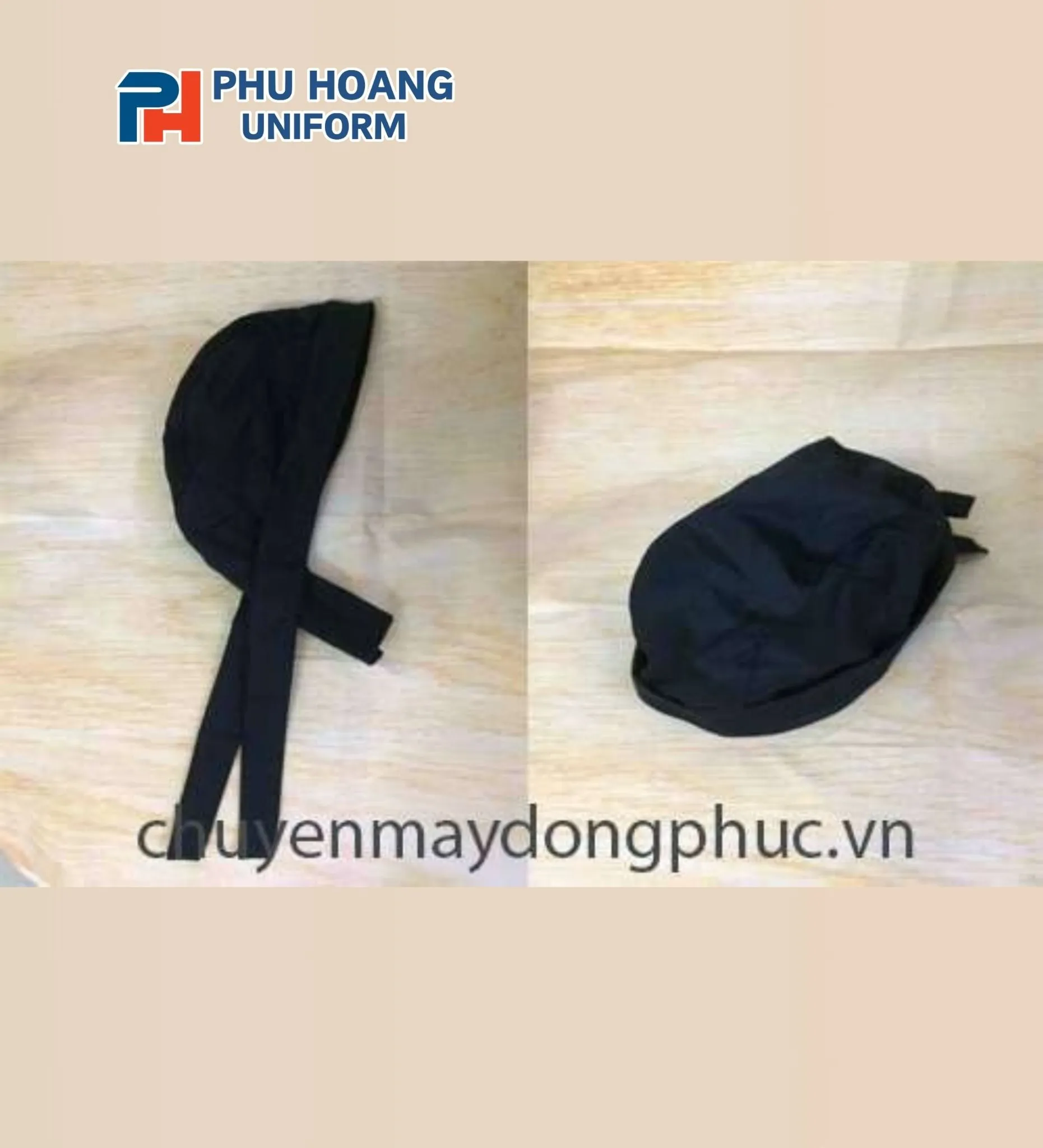 NÓN BẾP CỘT SAU MÀU ĐEN MAY SẴN SN029