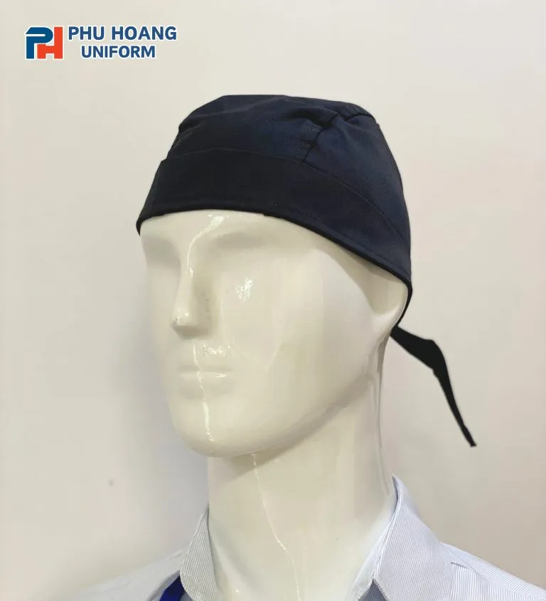 NÓN BẾP CỘT SAU MÀU ĐEN MAY SẴN SN029