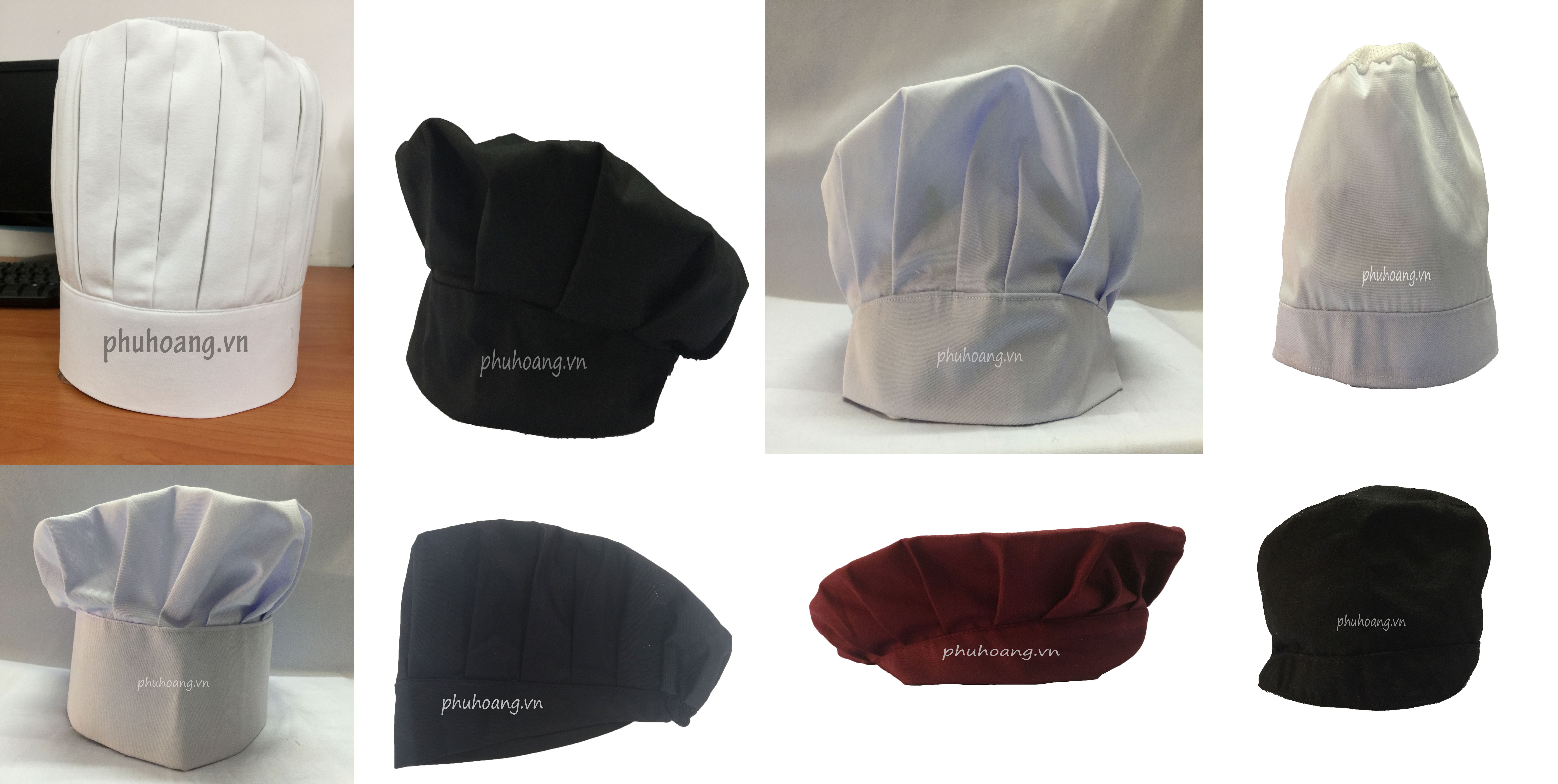 nón bếp may sẵn
