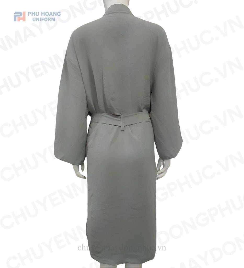 ÁO CHOÀNG SPA XÁM GHI