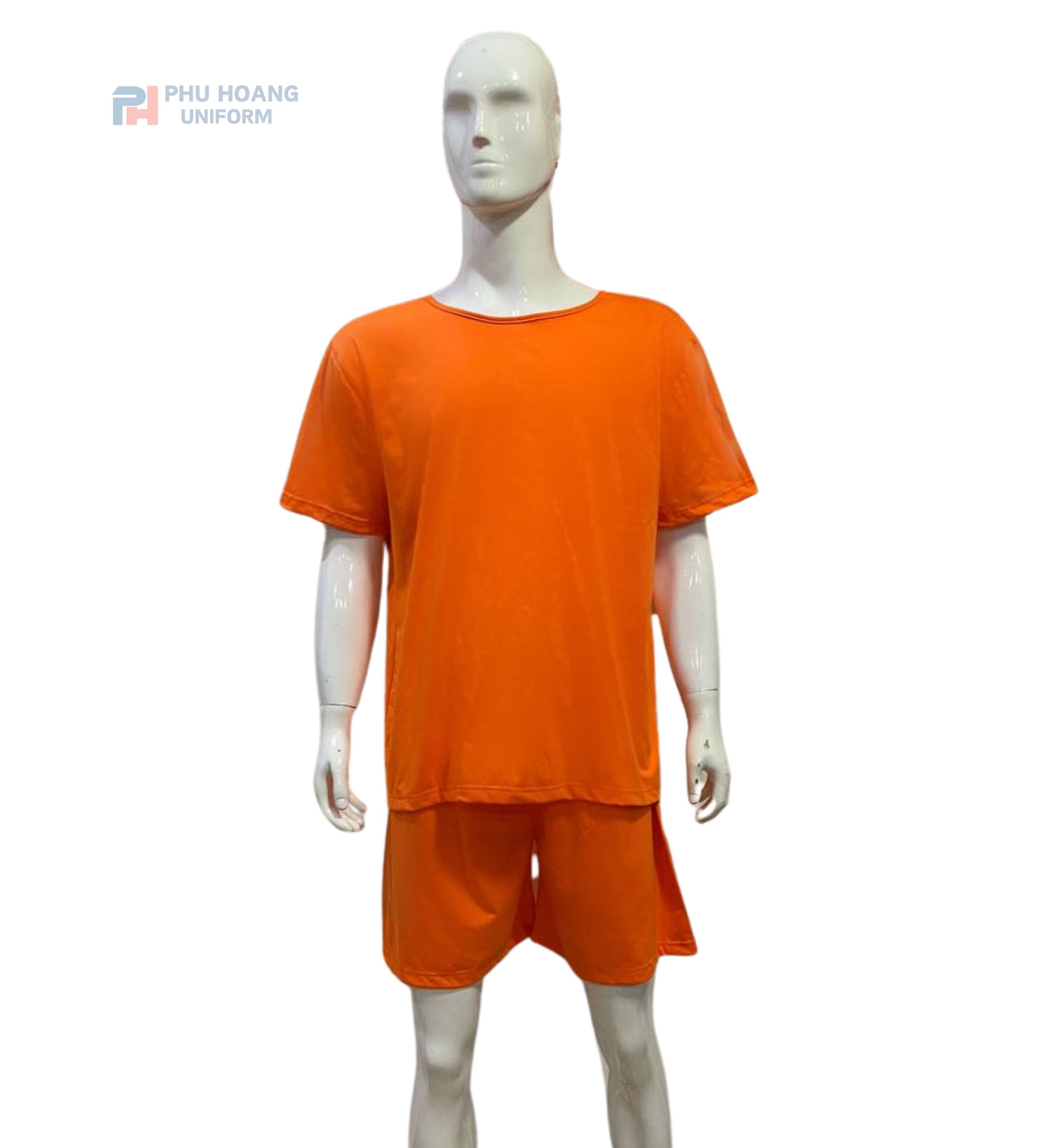 SET QUẦN ÁO SPA NÚT SAU LƯNG CAM ĐẬM (MAY SẴN) SS004