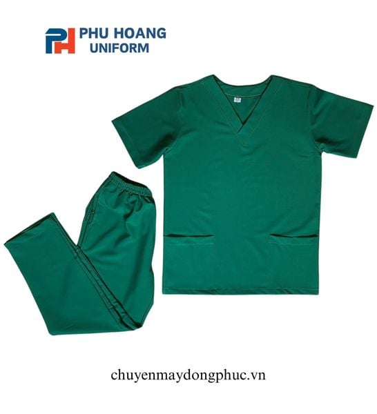 BỘ QUẦN ÁO SCRUBS XANH LÁ (MAY SẴN) – SH004