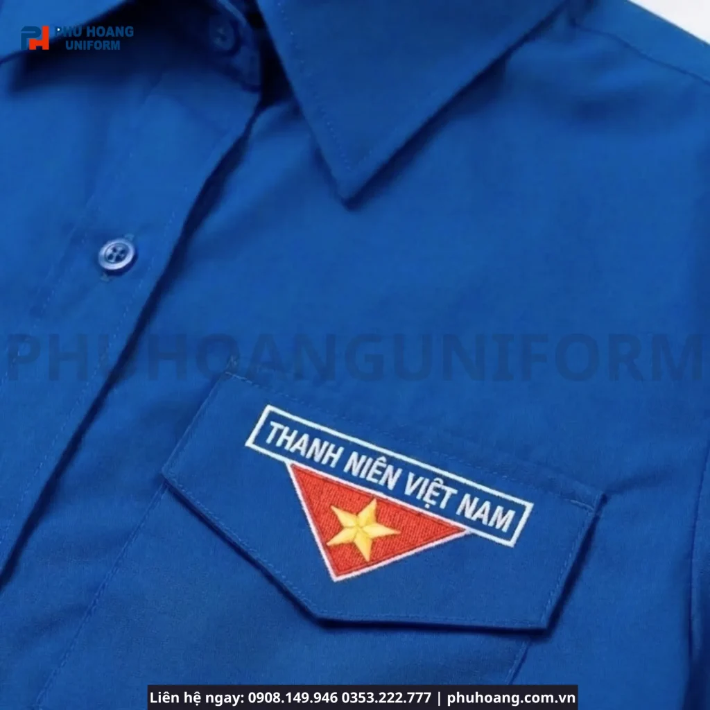 Áo Đoàn Thanh Niên Nữ Tay Dài Xanh Dương Áo Đoàn Thanh Niên Nữ Tay Dài Xanh Dương