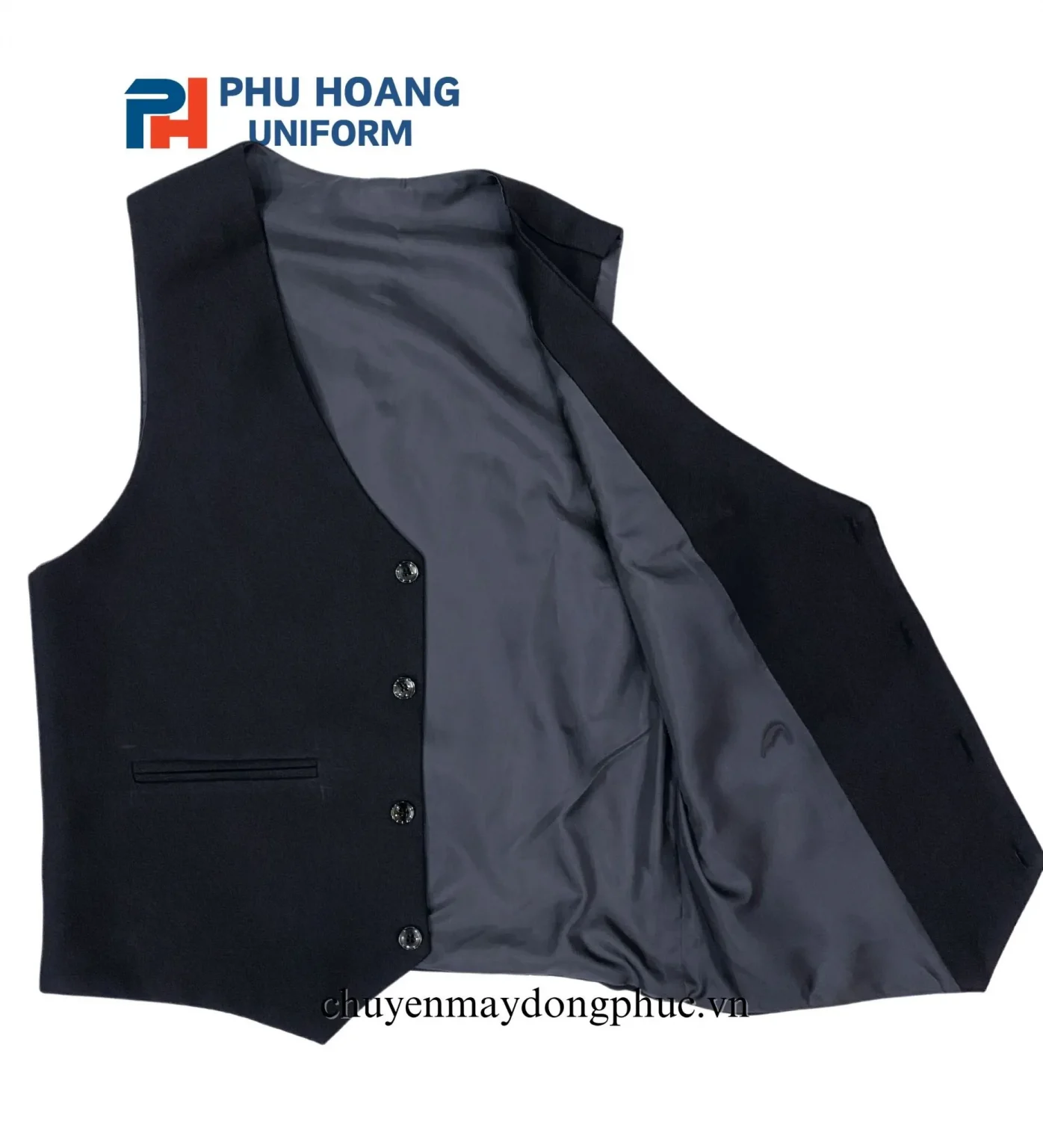 ÁO GILE NAM NỮ MÀU ĐEN MAY SẴN SG001